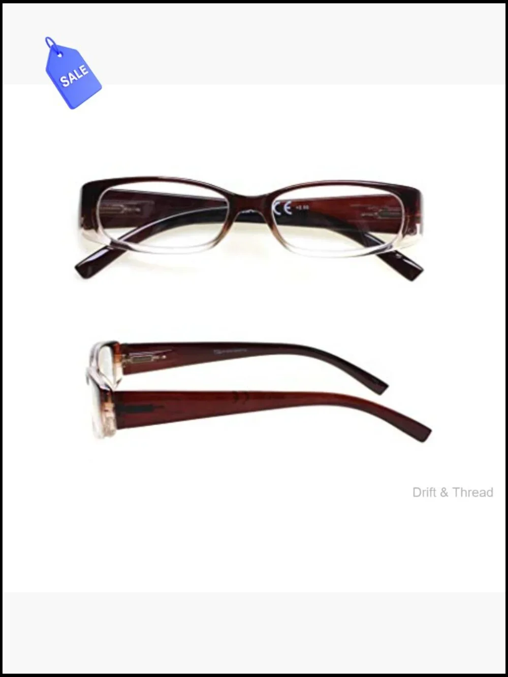 5 Pack Spring Hinge Reading Glasses Rectangular Unisex Readers 2.75